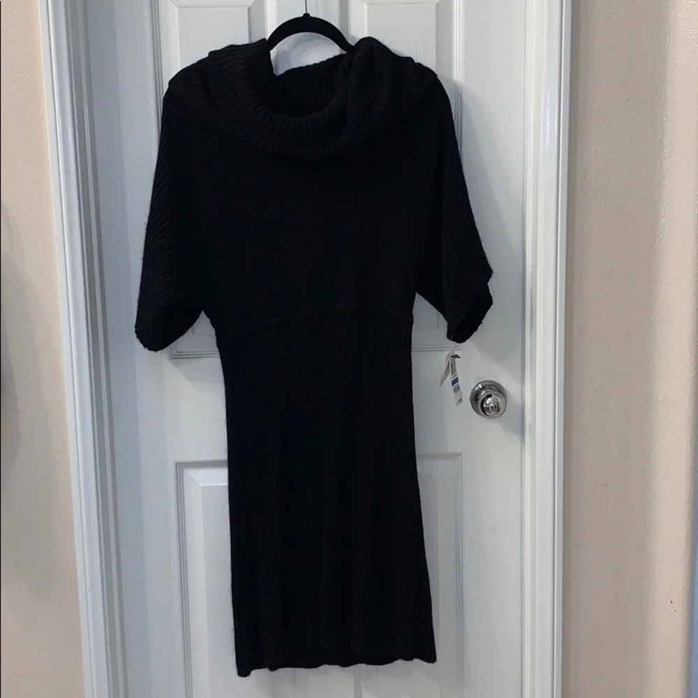 INC International Concepts NWT Black Sweater Dress XL
